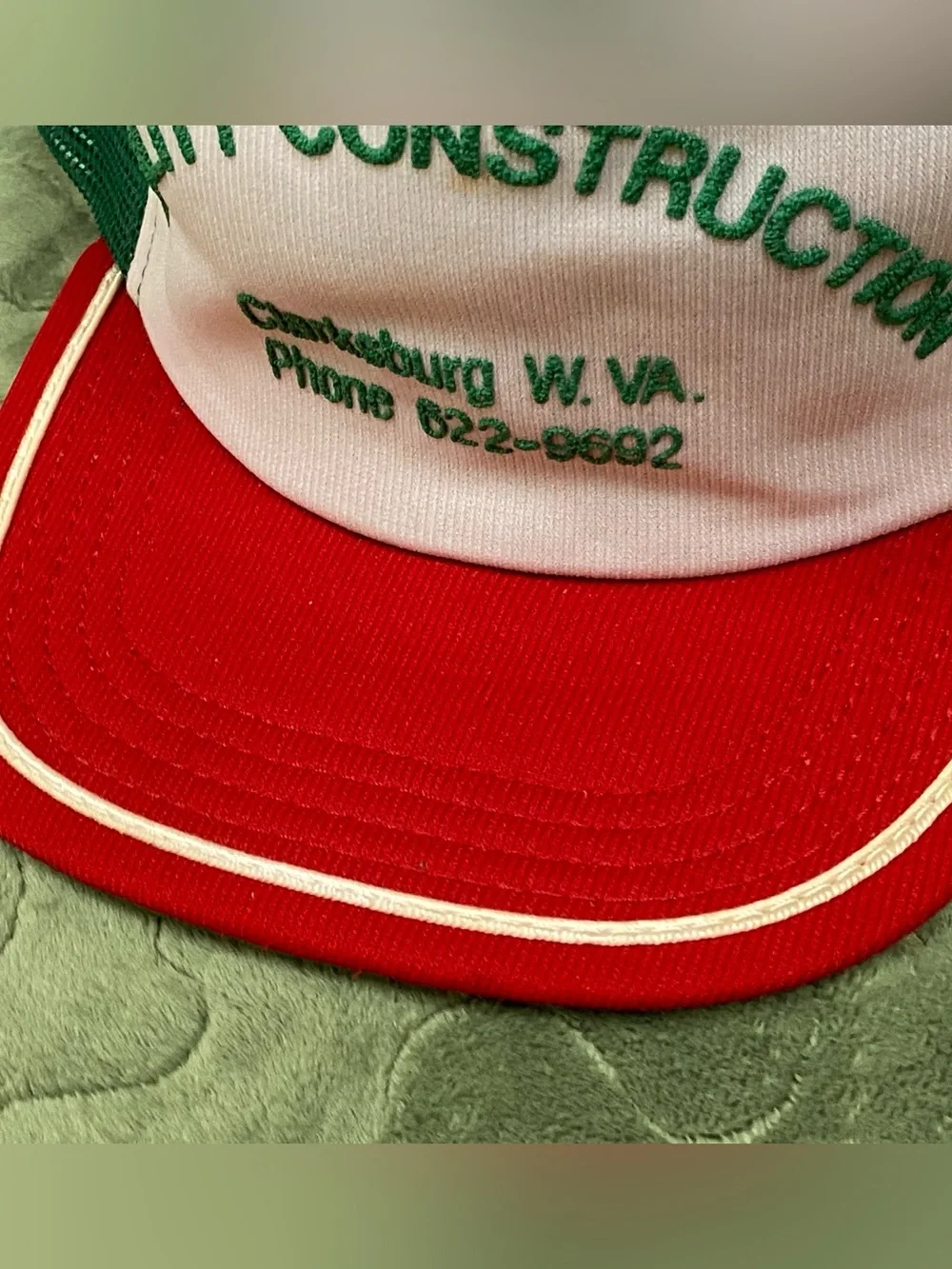 80s Quality Construction SnapBack Trucker Hat, Foam Deteriorated, W Virginia